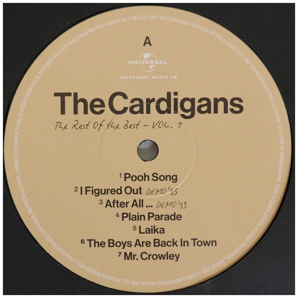 CARDIGANS - THE REST OF THE BEST VOL. 1 (2LP) | VINILO