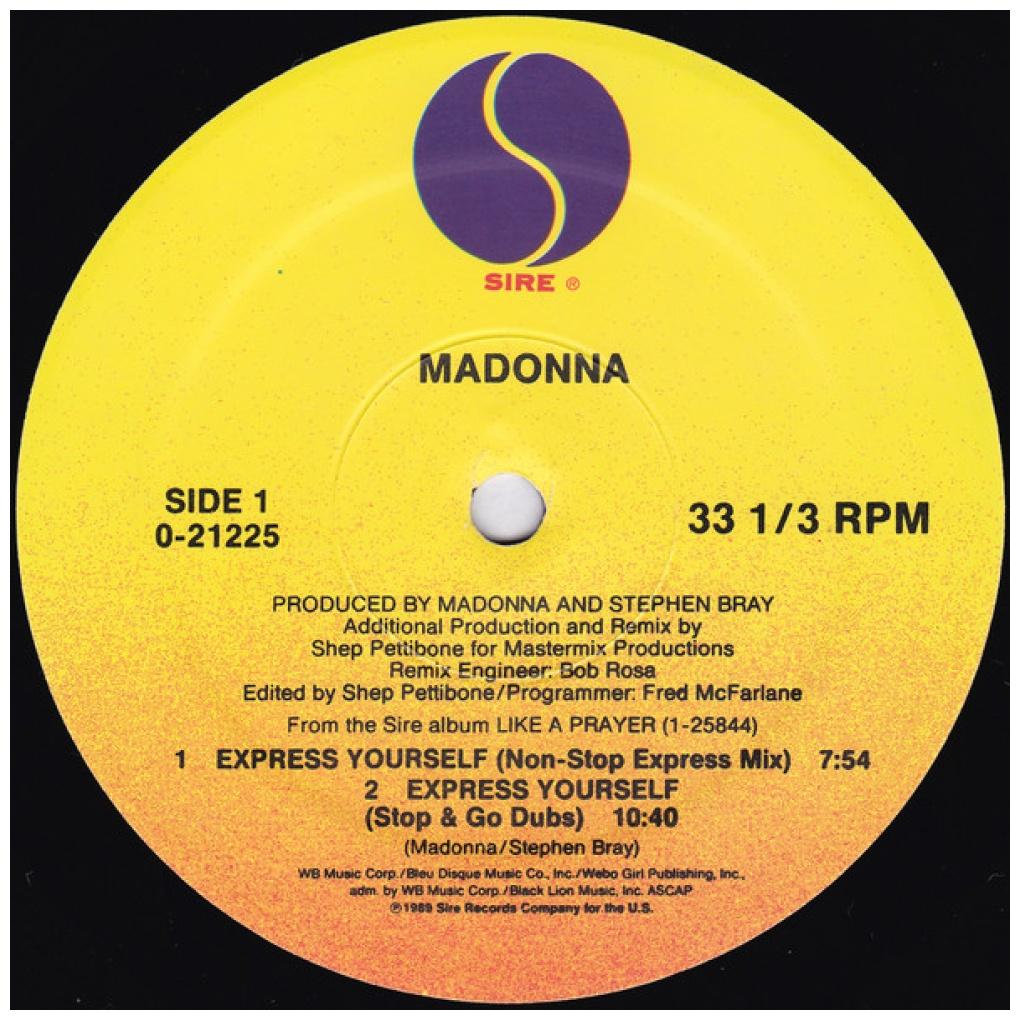 MADONNA - EXPRESS YOURSELF | 12" MAXI SINGLE VINILO USADO