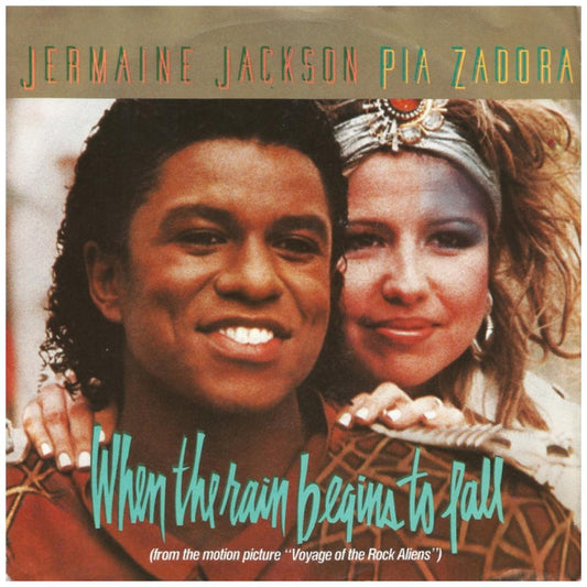 JERMAINE JACKSON & PIA ZADORA - WHEN THE RAIN BEGINS TO FALL | 7" SINGLE USADO