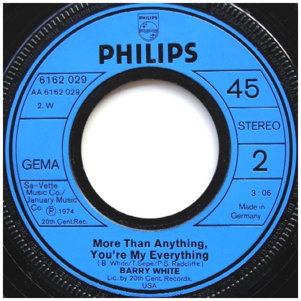 BARRY WHITE - YOU'RE THE FIRST, THE LAST, MY EVERYTHING | 7" SINGLE USADO