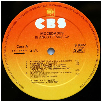 MOCEDADES - 15 AÑOS DE MUSICA (2LP) | VINILO USADO