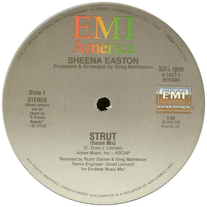 SHEENA EASTON - STRUT | 12'' MAXI SINGLE USADO