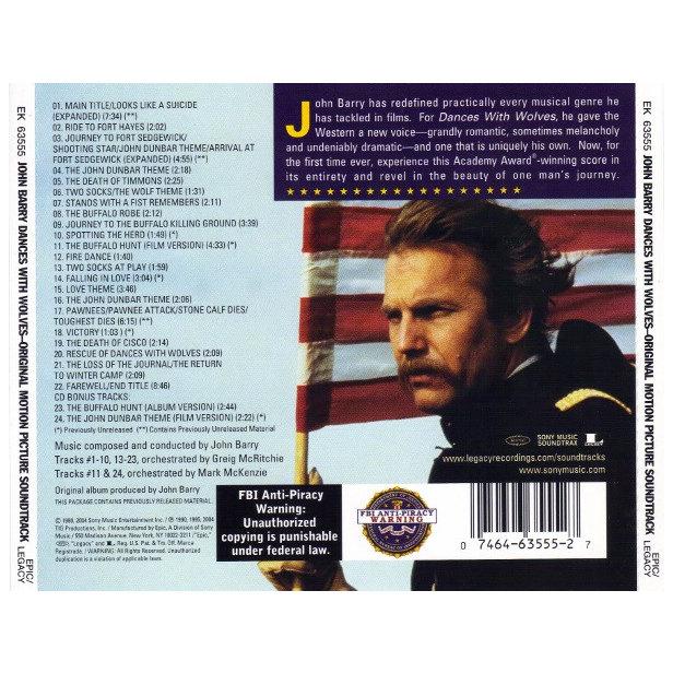 DANCE WITH WOLVES (JOHN BARRY) - O.S.T. | CD