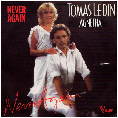 TOMAS LEDIN & AGNETHA - NEVER AGAIN | 7" SINGLE USADO