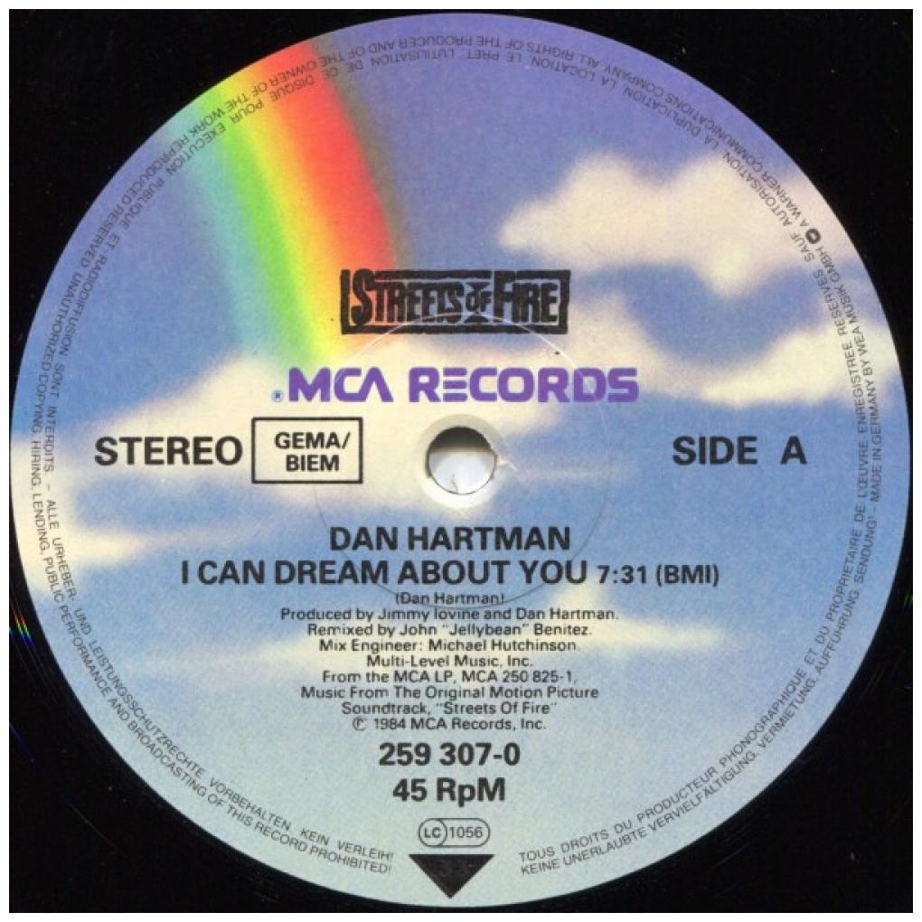 DAN HARTMAN - I CAN DREAM ABOUT YOU | 12'' MAXI SINGLE USADO