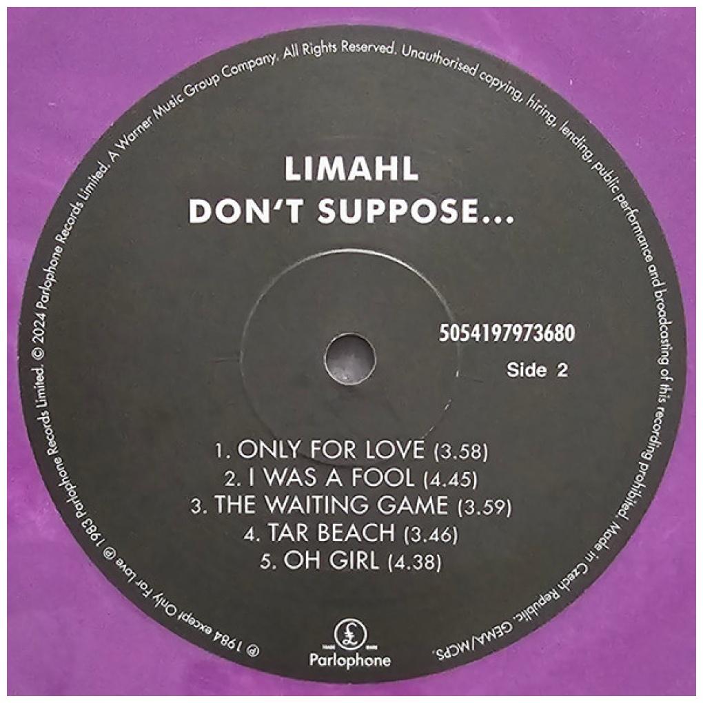 LIMAHL - DON'T SUPPOSE (LAVENDER VINYL) | VINILO