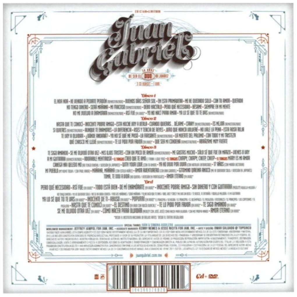 JUAN GABRIEL - 50 AÑOS DE SER EL DIVO DE JUAREZ (3CD+DVD) (LTD. EDITION) | CD