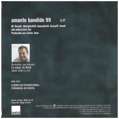 MIGUEL BOSE - AMANTE BANDIDO 99 (CD SINGLE) (PROMO COPY) | CD