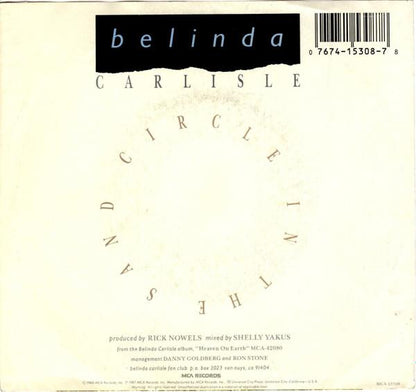 BELINDA CARLISLE - CIRCLE IN THE SAND | 7" SINGLE VINILO USADO