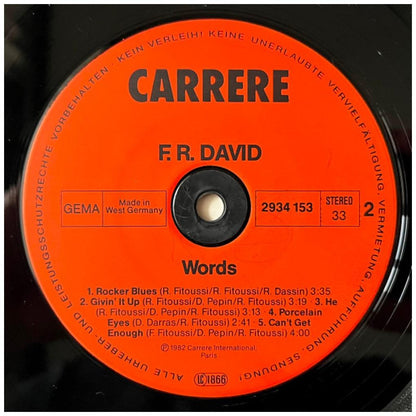 F.R. DAVID - WORDS | VINILO USADO