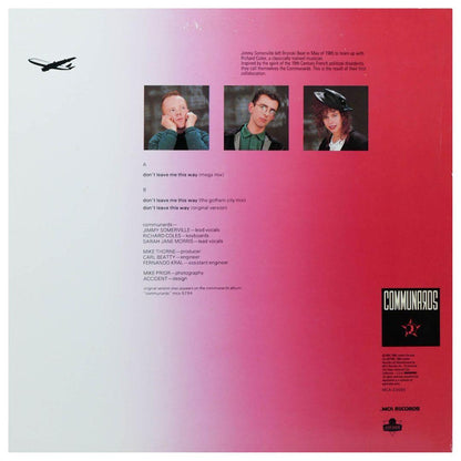 COMMUNARDS - DONT LEAVE ME THIS WAY | 12" MAXI SINGLE USADO