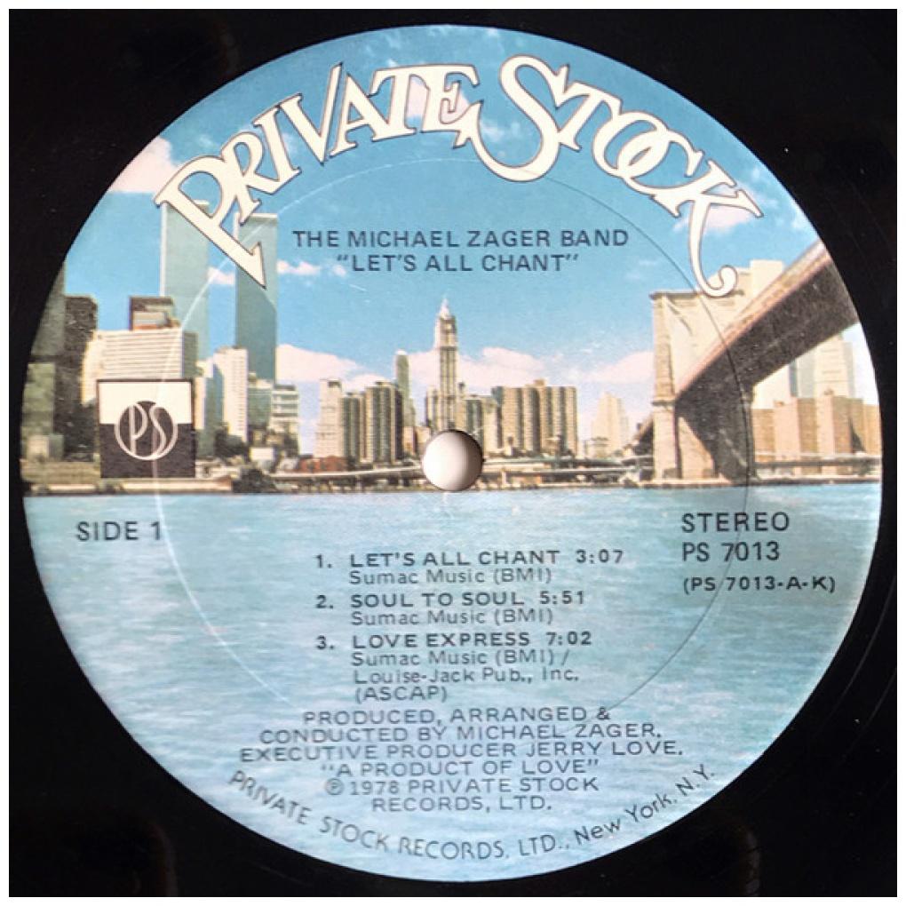 MICHAEL ZAGER BAND - LET'S ALL CHANT | VINILO USADO