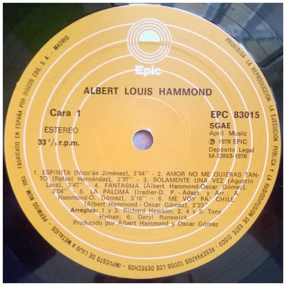 ALBERT HAMMOND - ALBERT LOUIS HAMMOND | VINILO USADO