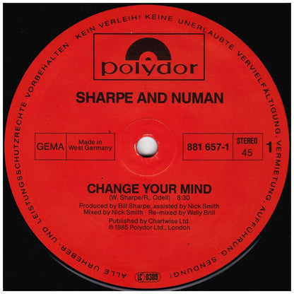SHARPE AND NUMAN - CHANGE YOUR MIND | 12" MAXI SINGLE VINILO USADO