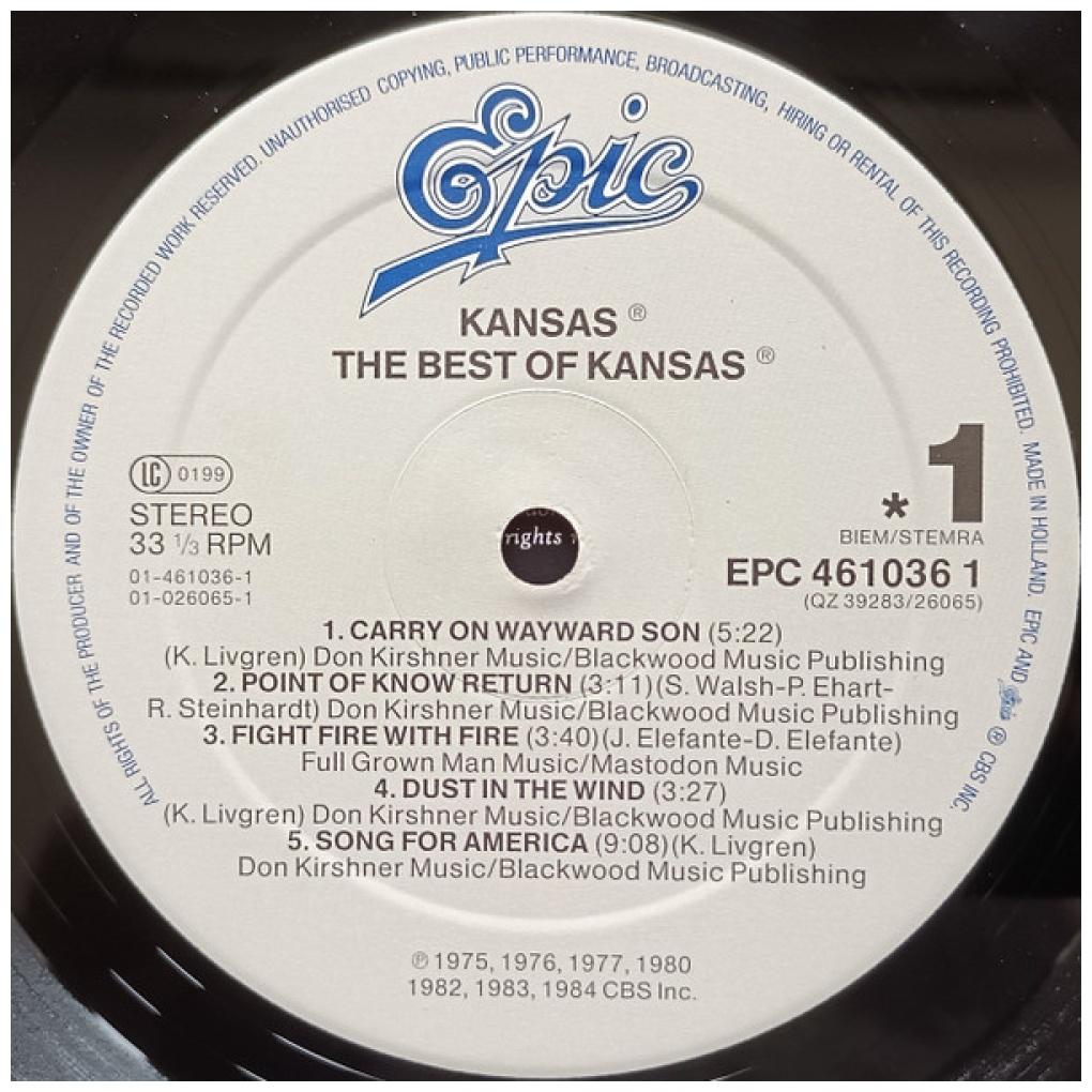 KANSAS - THE BEST | VINILO USADO