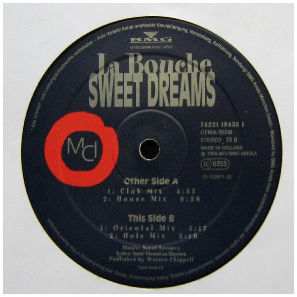 LA BOUCHE - SWEET DREAMS | 12" MAXI SINGLE VINILO USADO