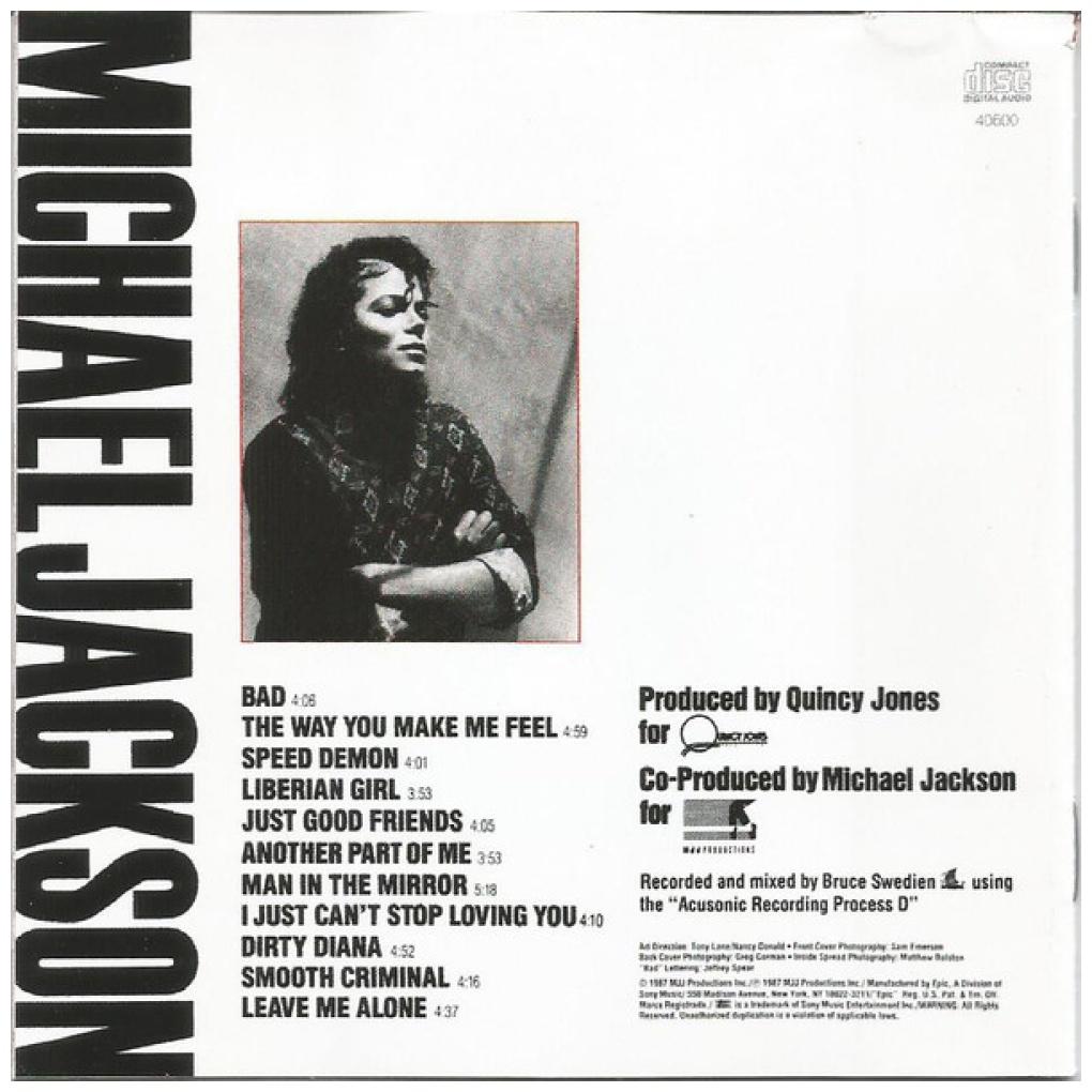 MICHAEL JACKSON - BAD | CD