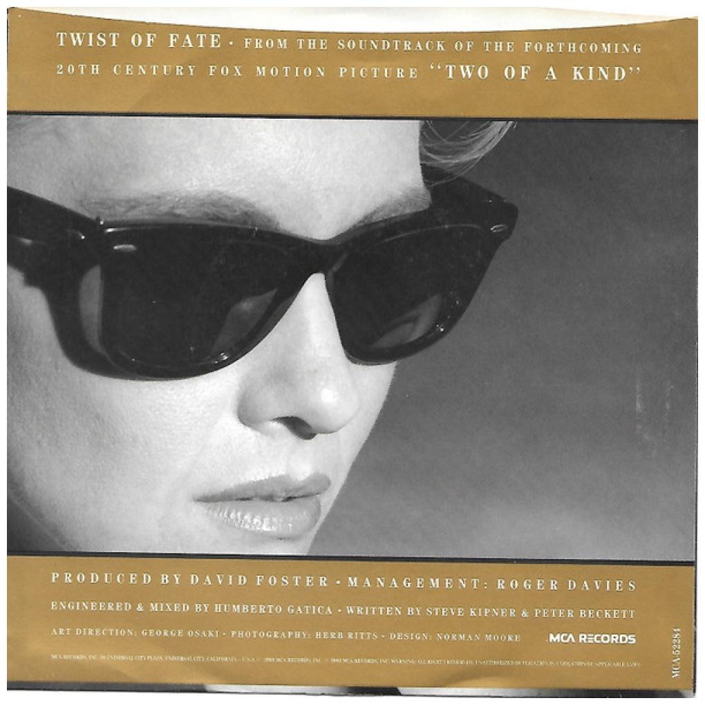 OLIVIA NEWTON JOHN - TWIST OF FATE/TAKE A CHANCE | 7" SINGLE USADO
