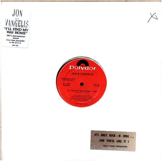 JON & VANGELIS - I LL FIND MY WAY HOME | 12" MAXI SINGLE USADO