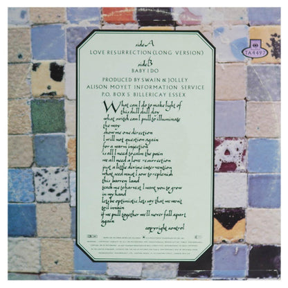 ALISON MOYET - LOVE RESURRECTION | 12" MAXI SINGLE USADO
