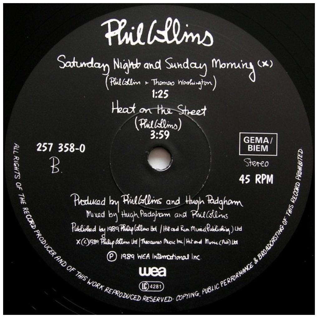 PHIL COLLINS - ANOTHER DAY IN PARADISE | 12'' MAXI SINGLE USADO
