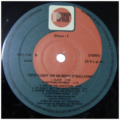 GILBERT O'SULLIVAN - SPOTLIGHT ON: 24 GRANDES EXITOS (2LP) | VINILO USADO