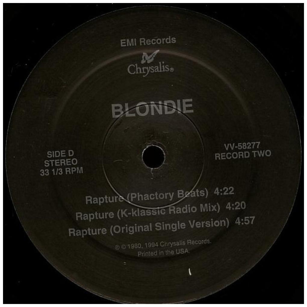 BLONDIE - RAPTURE (ORIGINAL + 90'S REMIXES) (2LP) | 12'' MAXI SINGLE USADO
