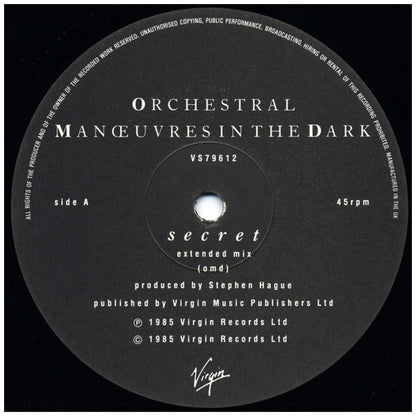 ORCHESTRAL MANOEUVRES IN THE DARK - SECRET | 12'' MAXI SINGLE USADO