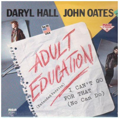 DARYL HALL & JOHN OATES - ADULT EDUCATION/I CAN'T GO FOR THAT | 12'' MAXI SINGLE USADO