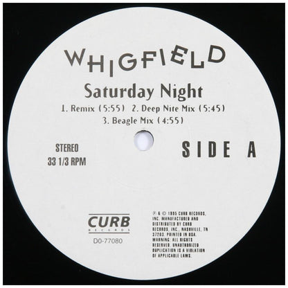 WHIGFIELD - SATURDAY NIGHT | 12'' MAXI SINGLE USADO