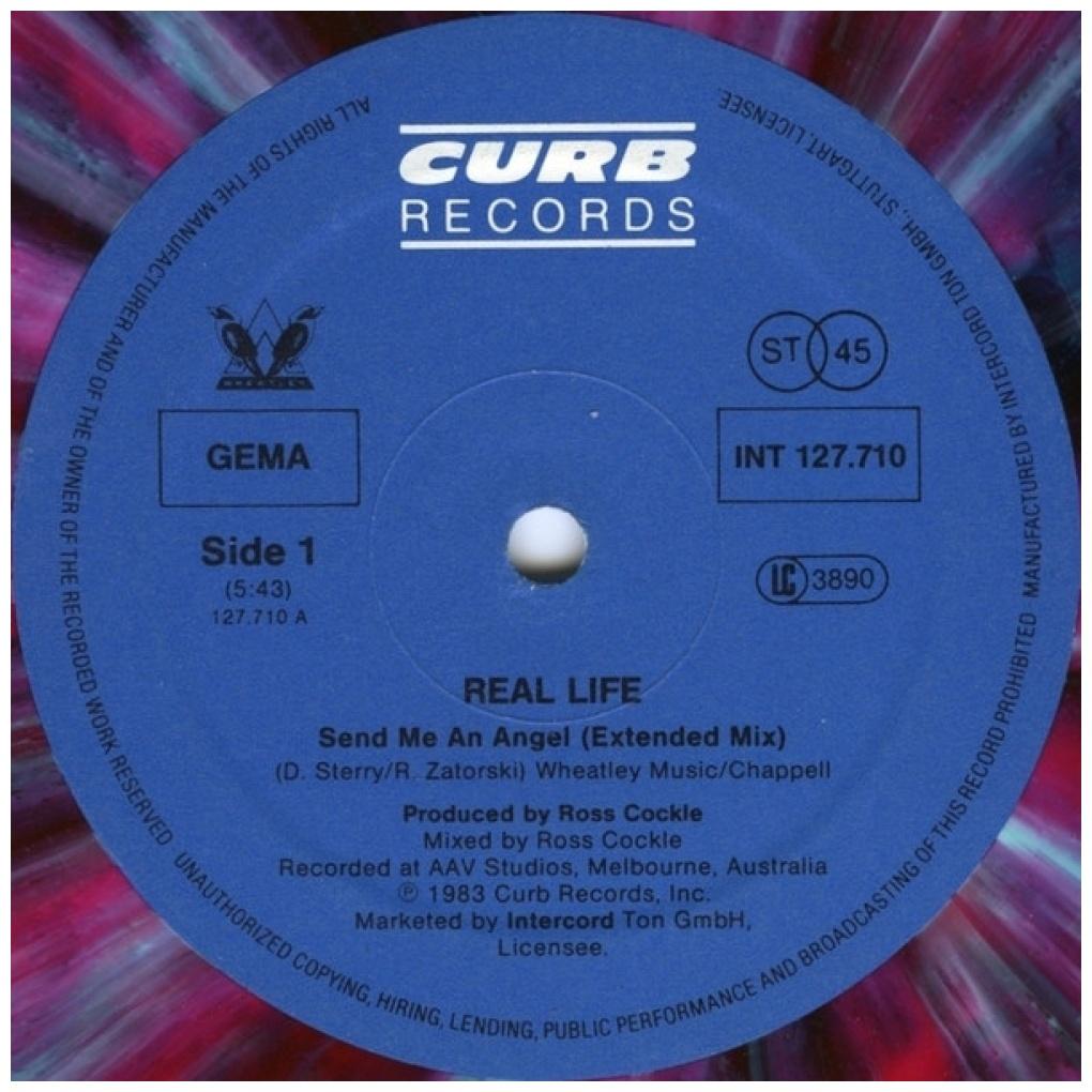 REAL LIFE - SEND ME AN ANGEL (PLATTE MEHRFARBIGEM VINYL) | 12'' MAXI SINGLE USADO