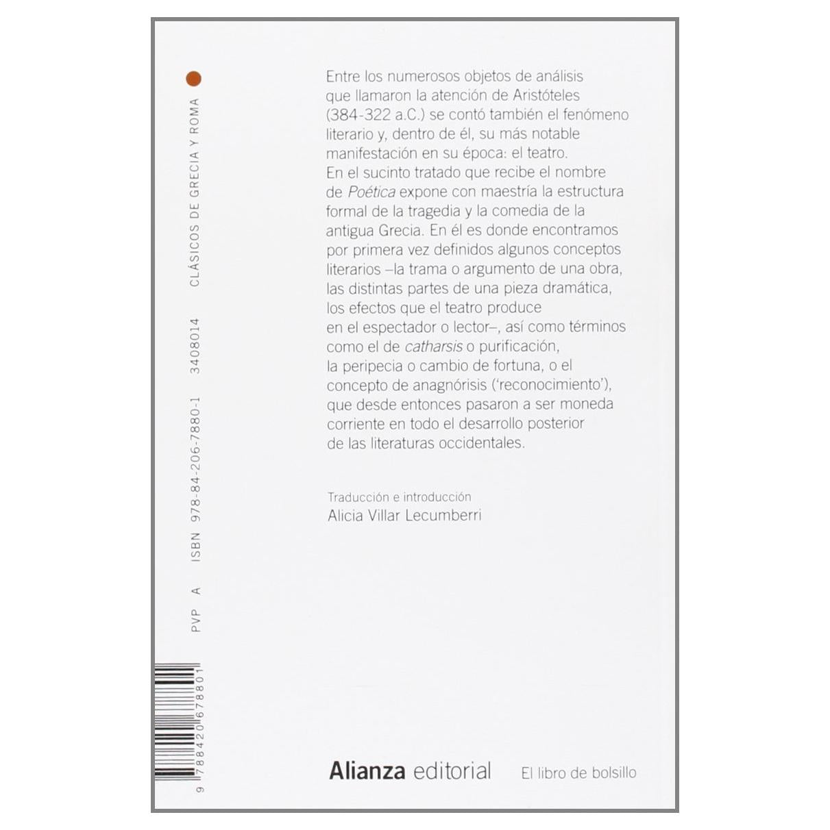 POÉTICA (TAPA BLANDA) - ARISTÓTELES | LIBRO