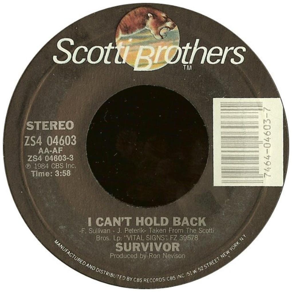 SURVIVOR - I CAN'T HOLD BACK | 7" SINGLE USADO
