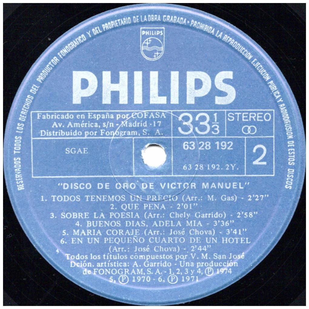 VICTOR MANUEL - DISCO DE ORO | VINILO USADO