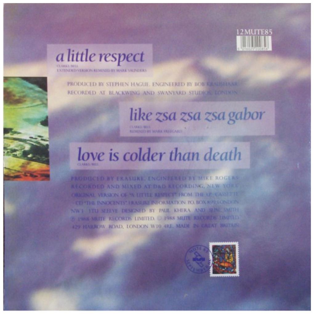 ERASURE - A LITTLE RESPECT | 12'' MAXI SINGLE USADO