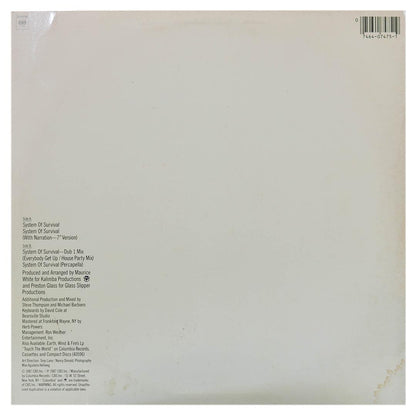 EARTH, WIND & FIRE - SYSTEM OF SURVIVAL | 12" MAXI SINGLE USADO