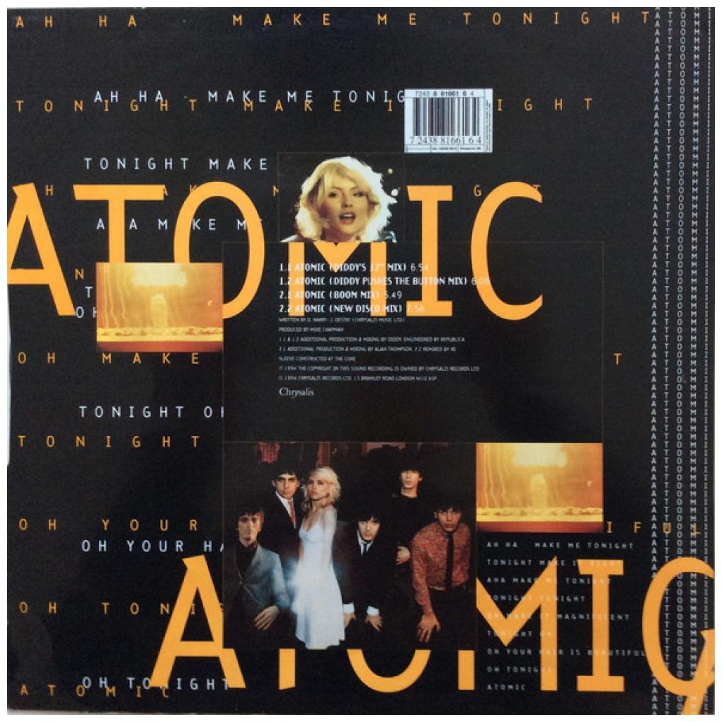 BLONDIE - ATOMIC (ORIGINAL VERSION + REMIXES) | 12'' MAXI SINGLE USADO