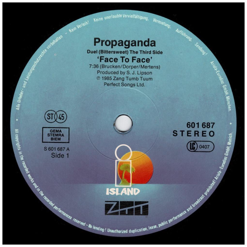 PROPAGANDA - DUEL | 12'' MAXI SINGLE USADO