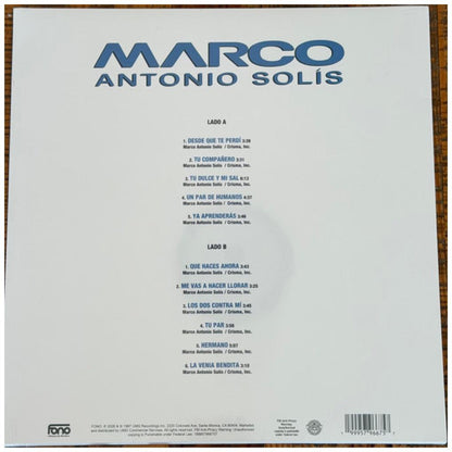 MARCO ANTONIO SOLIS - MARCO ANTONIO SOLIS | VINILO