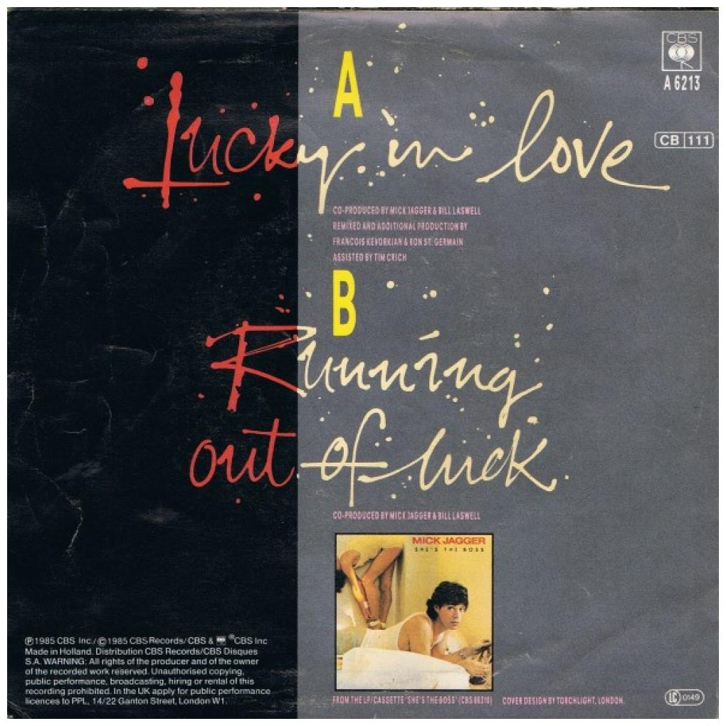 MICK JAGGER - LUCKY IN LOVE | 7" SINGLE USADO