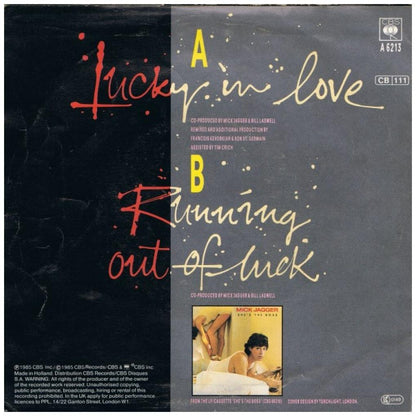 MICK JAGGER - LUCKY IN LOVE | 7" SINGLE USADO