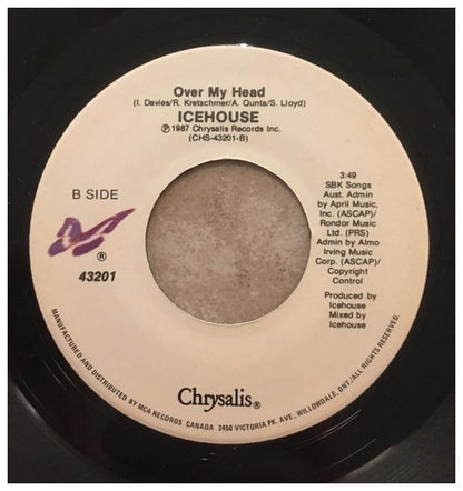 ICEHOUSE - ELECTRIC BLUE | 7" SINGLE VINILO USADO