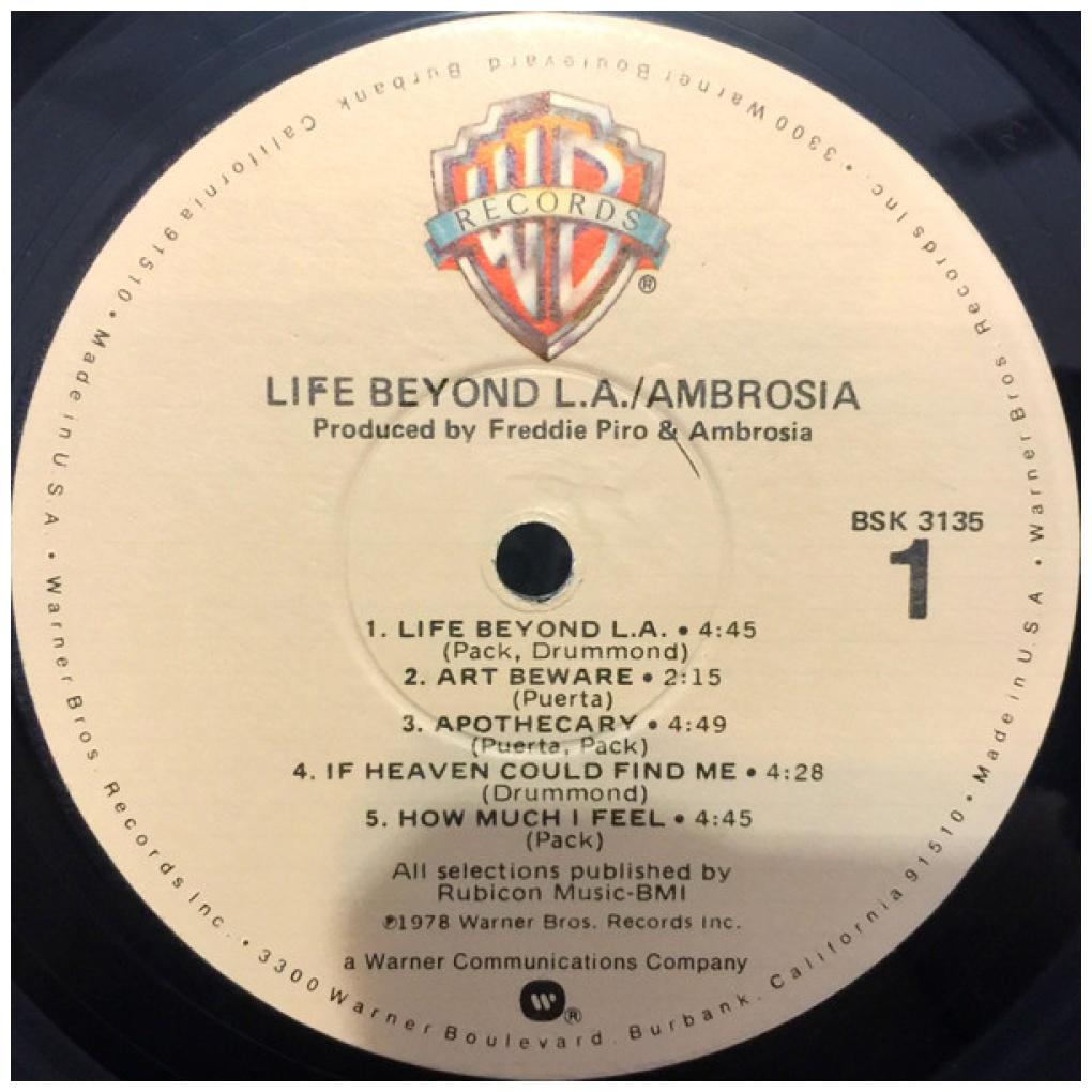 AMBROSIA - LIFE BEYOND L.A. | VINILO USADO