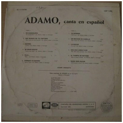 ADAMO - CANTA EN ESPAÑOL | VINILO USADO