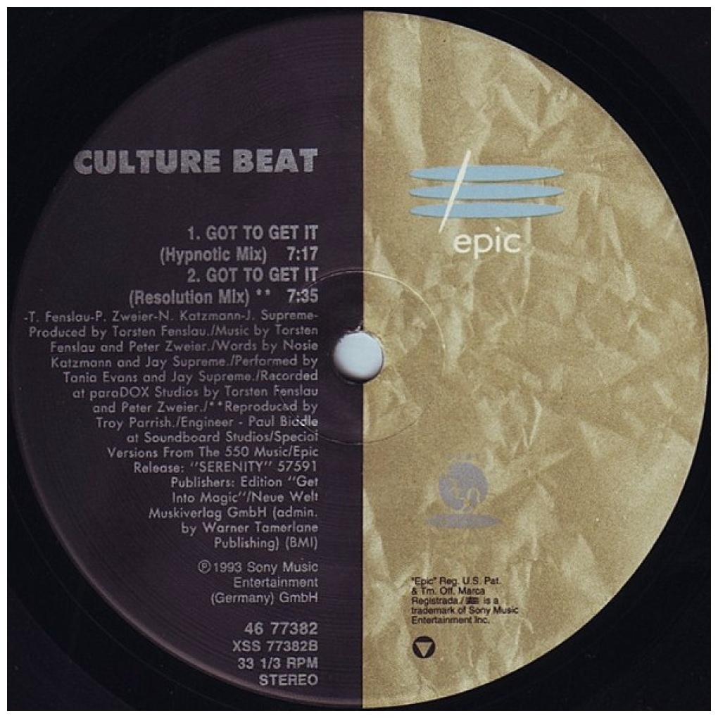 CULTURE BEAT - GOT TO GET IT | 12" MAXI SINGLE VINILO USADO