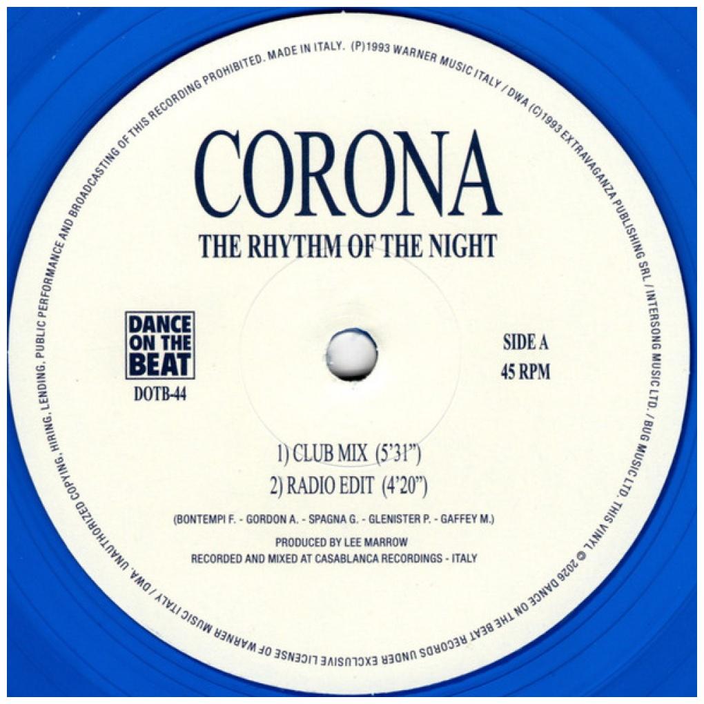CORONA - THE RHYTHM OF THE NIGHT | 12'' MAXI SINGLE