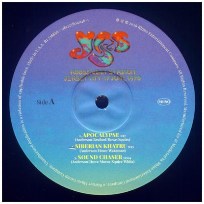YES - ROOSEVELT STADIUM (JERSEY CITY, NJ, 17 JUNE 1976 LIVE) (3LP) | VINILO