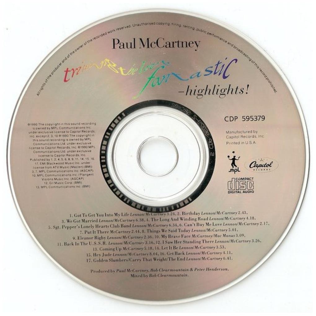 PAUL MCCARTNEY - TRIPPING THE LIVE FANTASTIC-HIGHLIGHTS!  | CD USADO