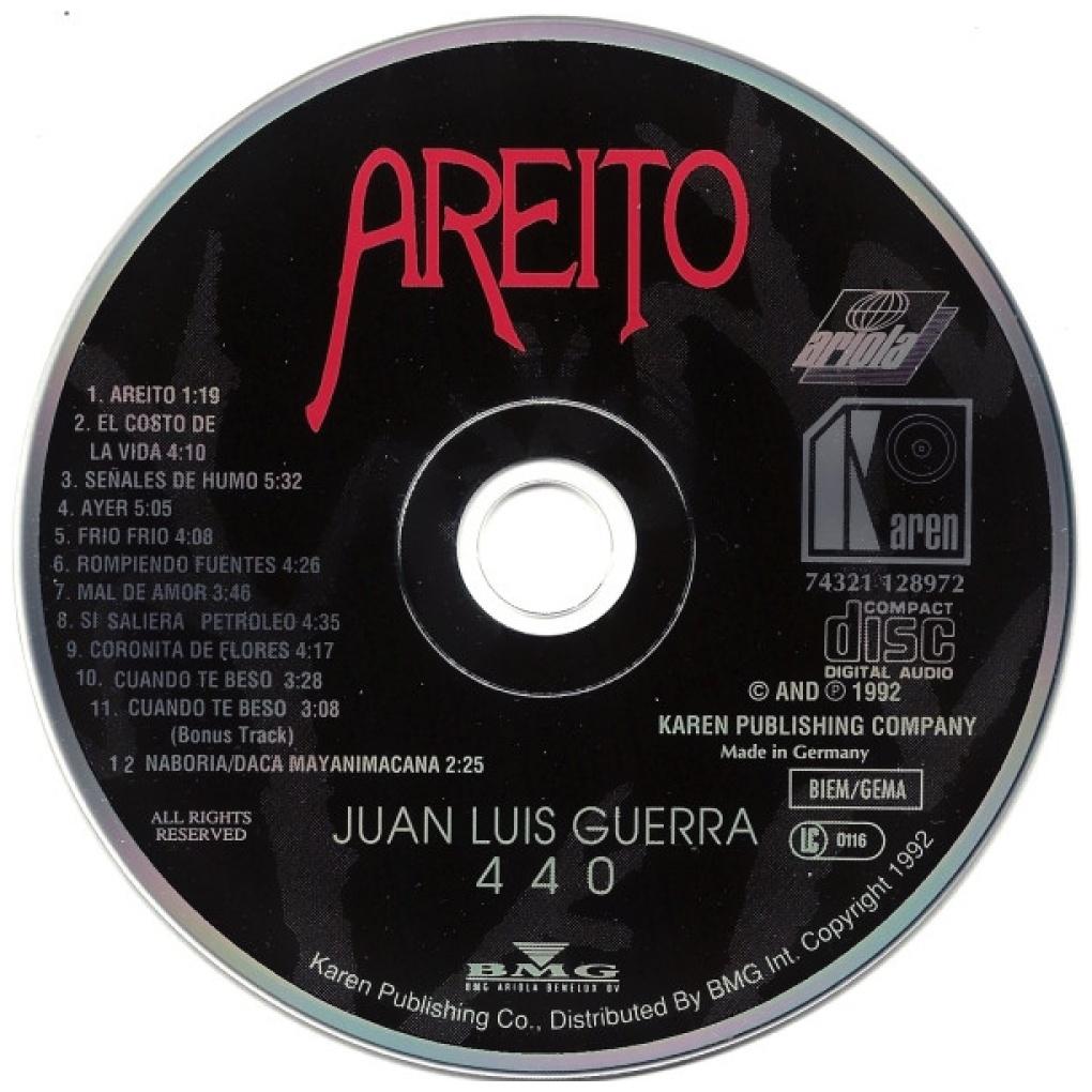 JUAN LUIS GUERRA Y LOS 440 - AREITO | CD