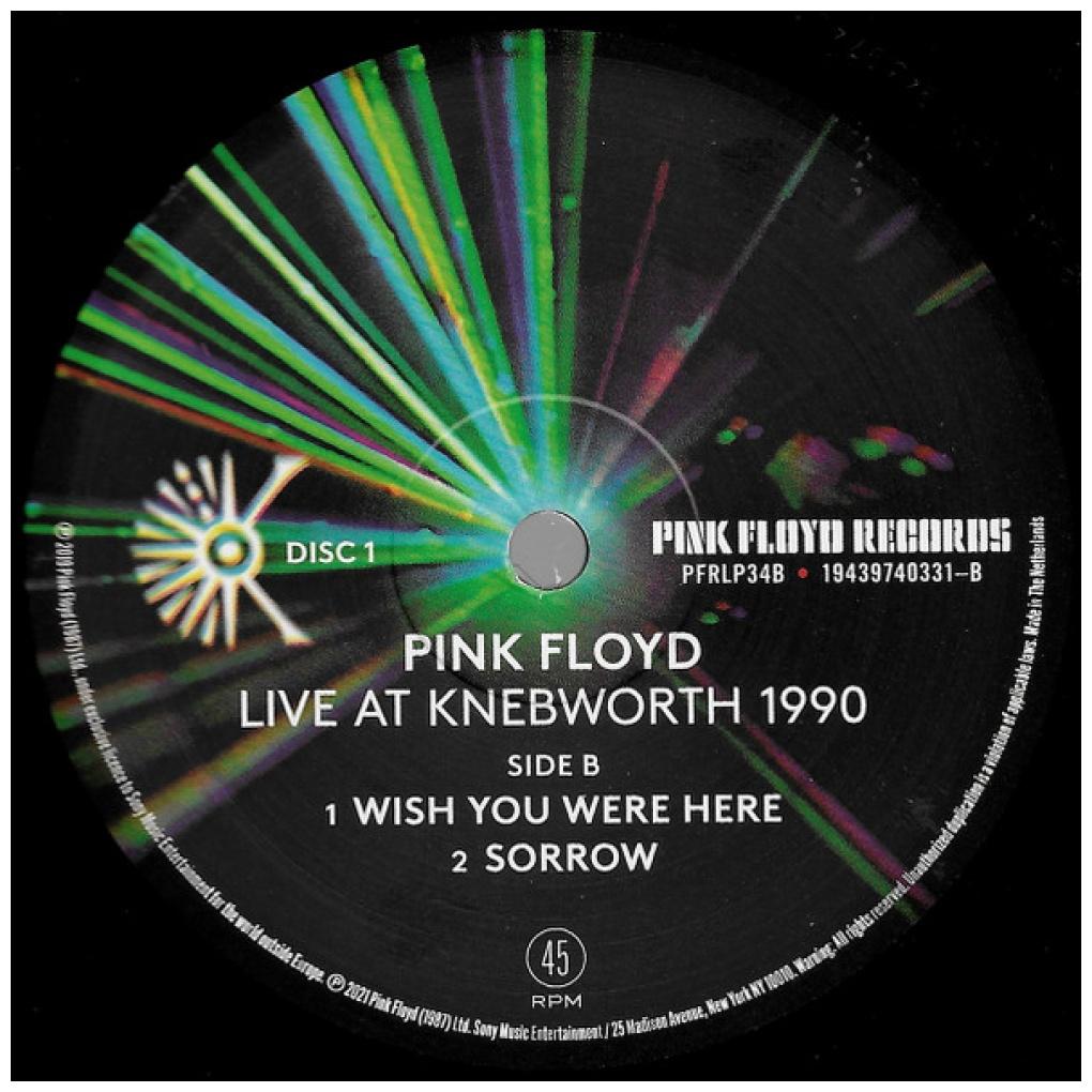 PINK FLOYD - LIVE AT KNEBWORTH 1990
 (2LP) | VINILO